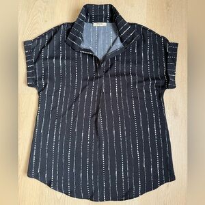 Black short sleeve blouse